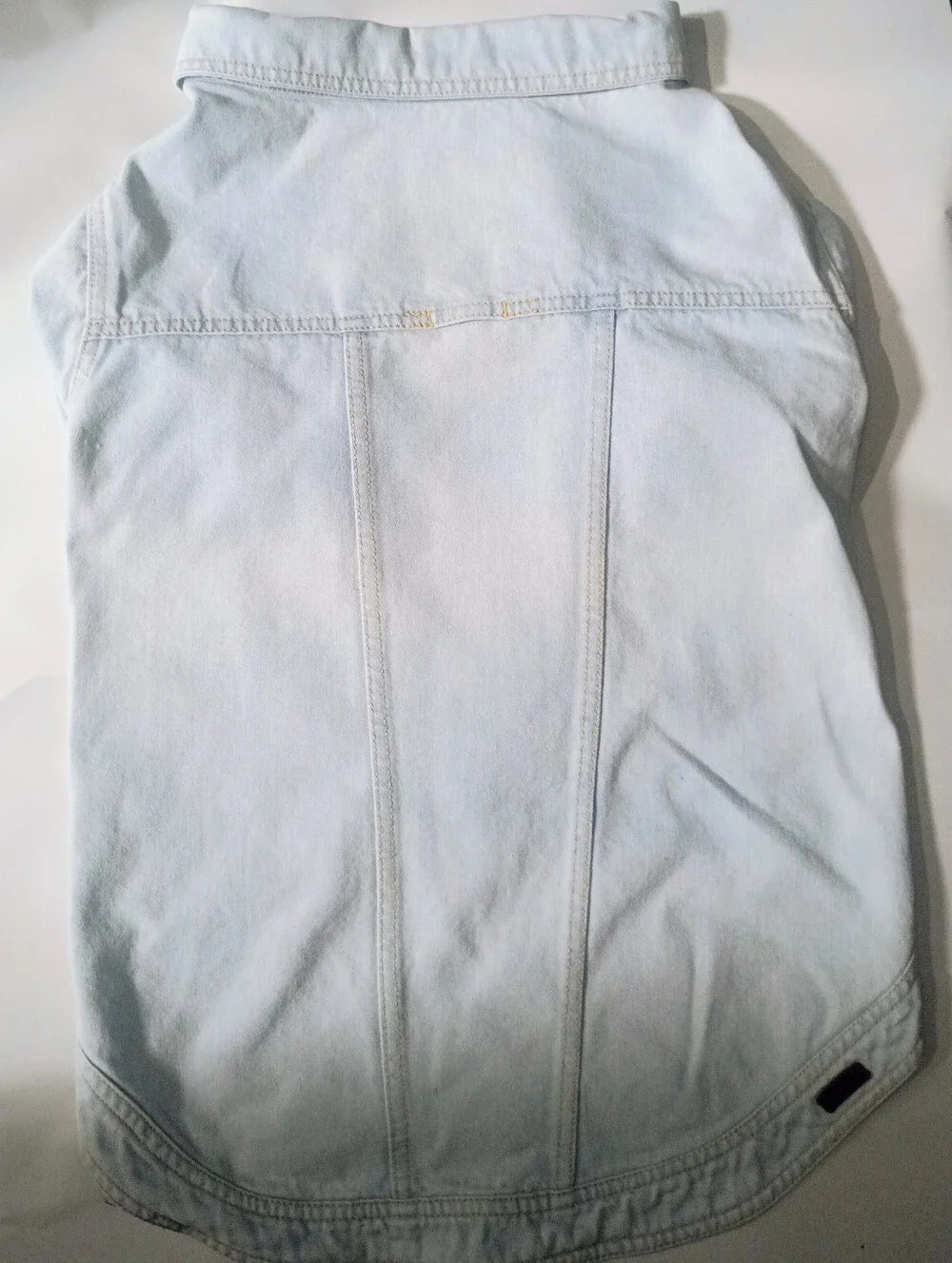 Reddy Lightwash Denim Dog Jacket Button Detail Distressed Blue Size 3XL